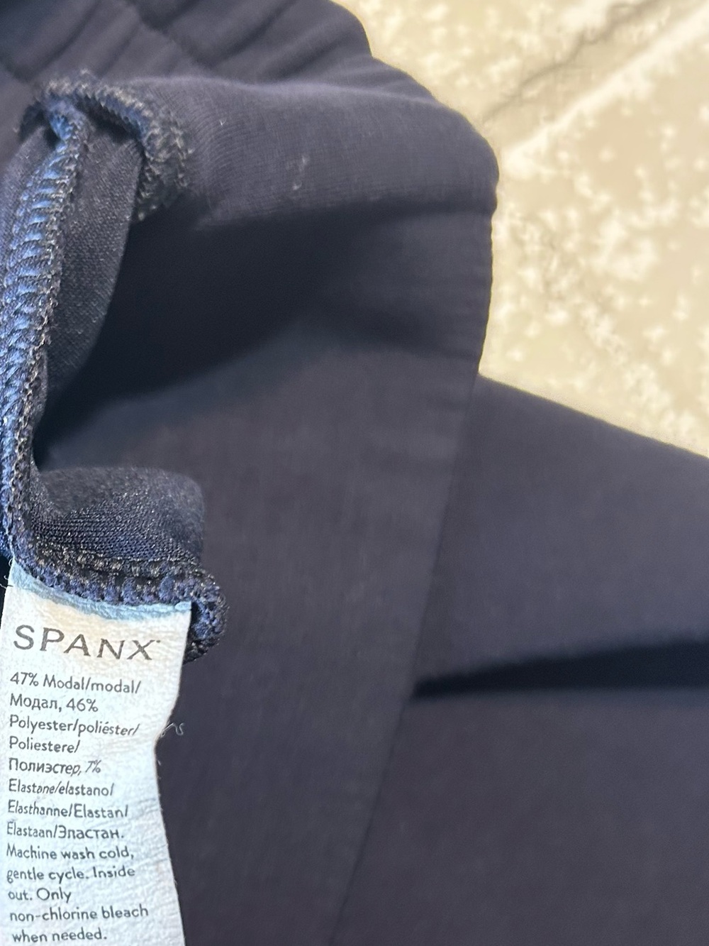 Spanx Air Essential Wide-Leg Lounge Pants - Navy Blue - Picture 8 of 9